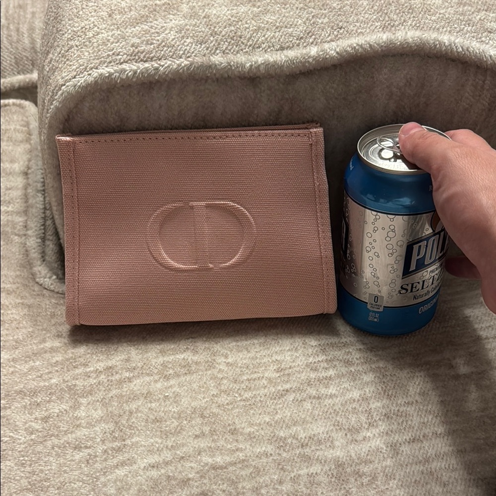 Dior Pink Leather Wallet with Embossed Logo(very cute size) - Picture 3 of 3